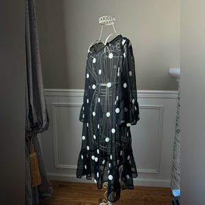 Just woman see-through polkadot dress. Size-L
